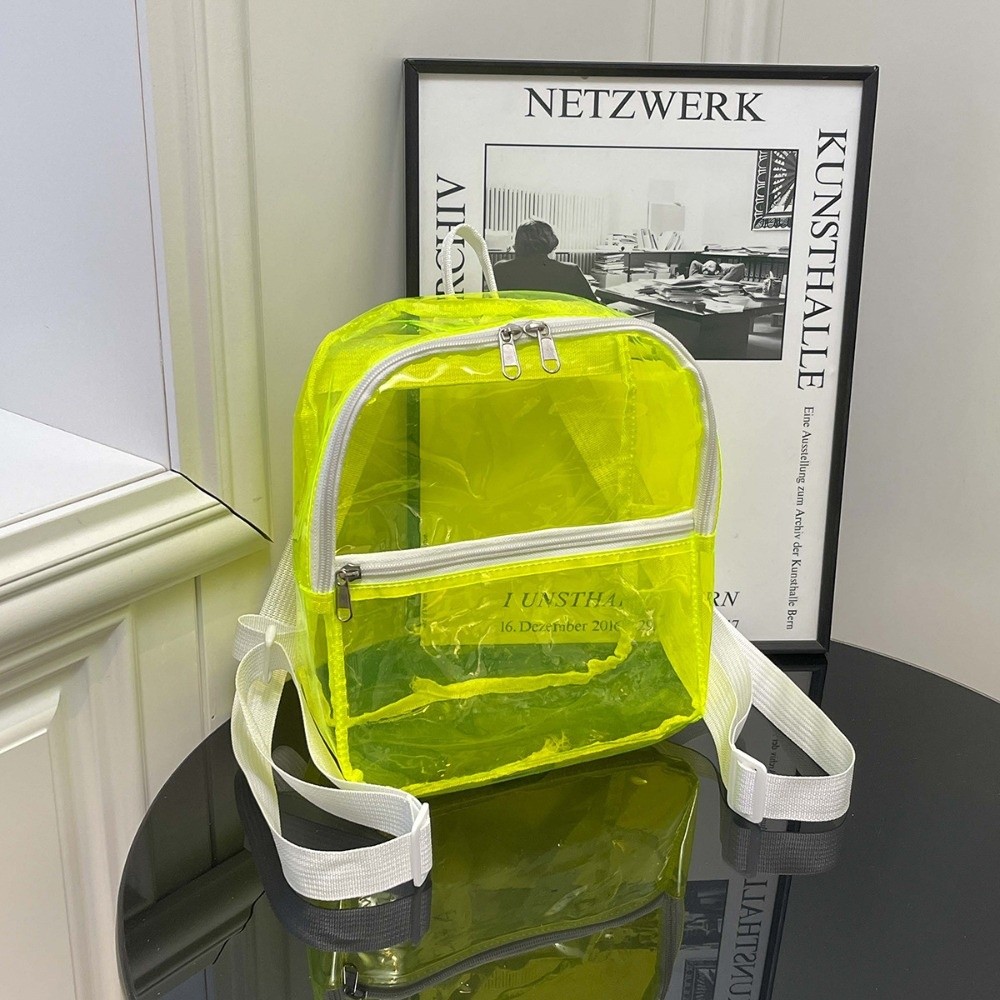 Jelly Bag Clear Pvc - Przezroczysty plecak z PVC z wielofunkcyjnymi