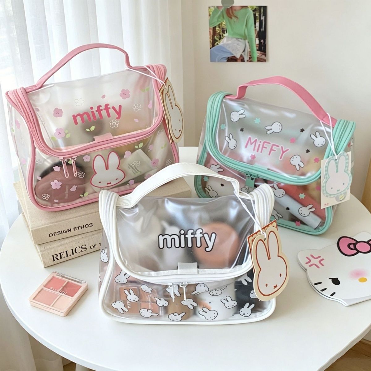 Jelly Bag Clear Pvc - Przezroczysta kosmetyczka z PVC z nadrukiem