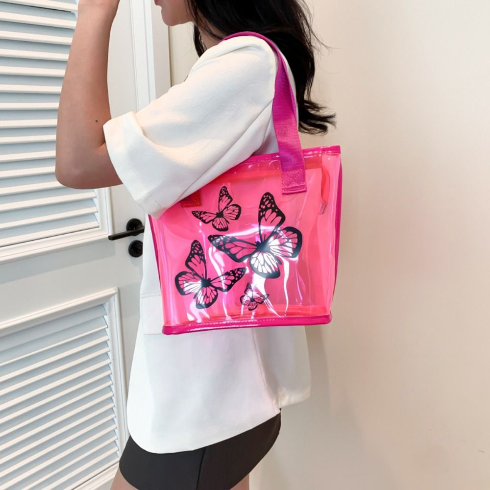 Jelly Bag Clear Pvc - Przezroczysta torba typu tote z nadrukiem