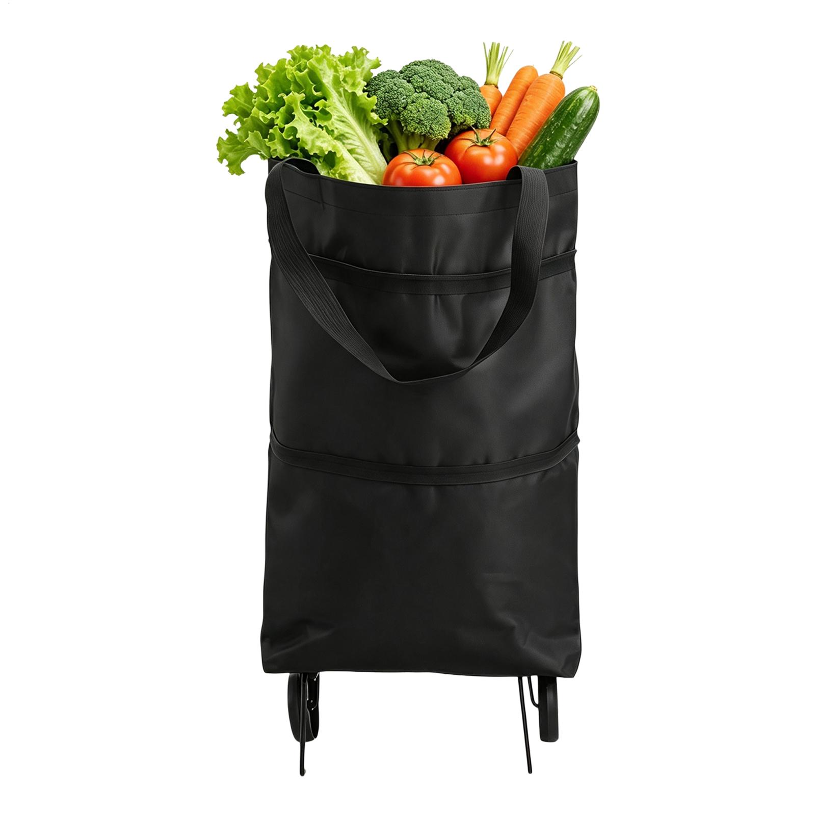 Women Bags Farmers - Torba na zakupy z kółkami, składana