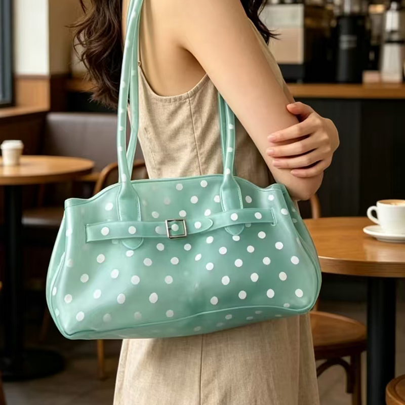 Jelly Bag Clear Pvc - Przezroczysta torebka z PVC w kropki,