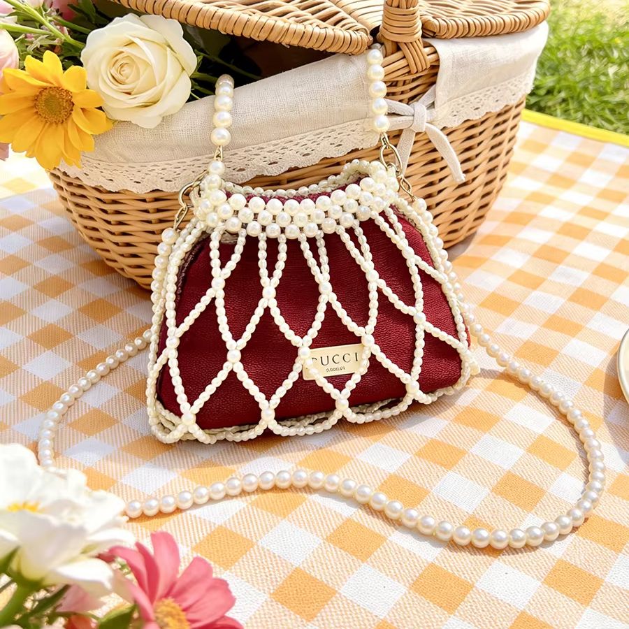 Torebka Gucci Red Mini Pearl C – Women Bags Gucci recenzja i cena