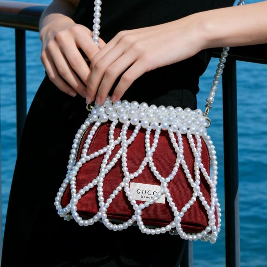 Torebka Gucci Red Mini Pearl C – Women Bags Gucci recenzja i cena