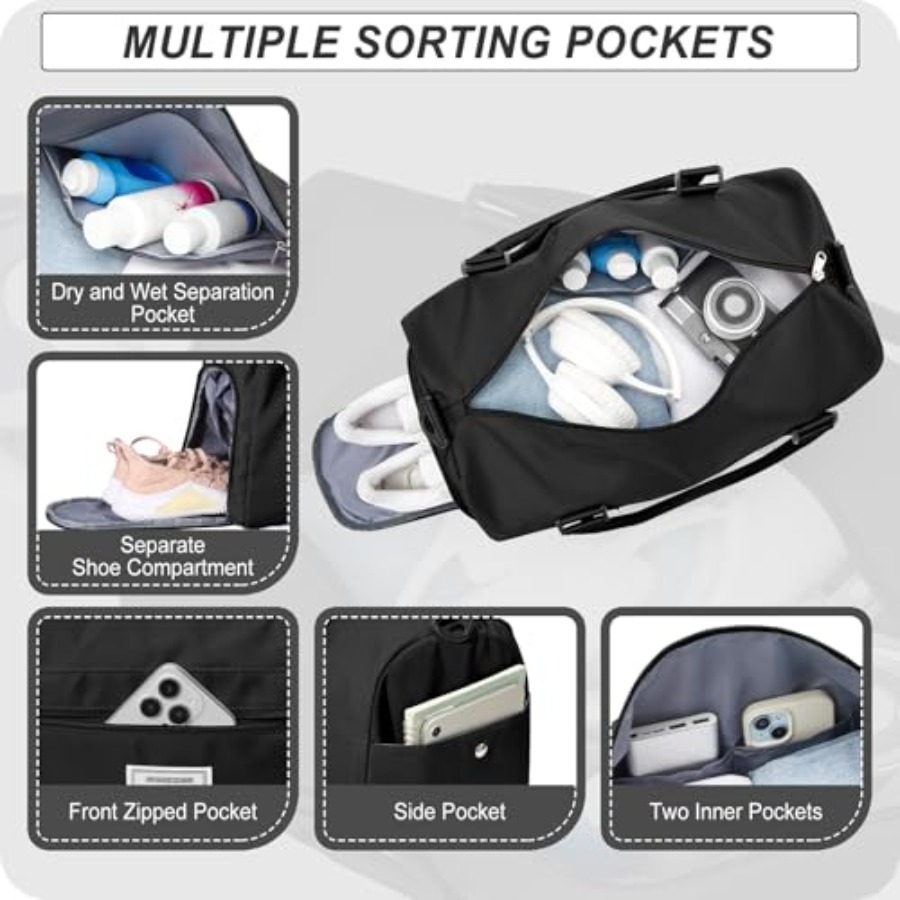 Małe czarne sportowe torby pod – Women'S Bags Travel recenzja i cena